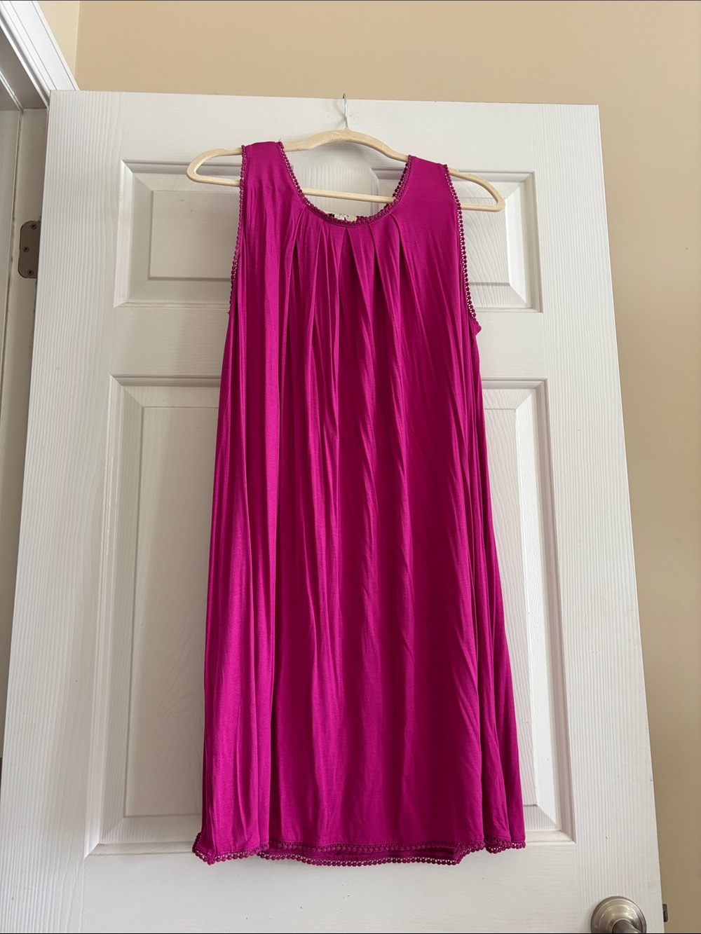 Umgee Bright Fuchsia Sleeveless Swing Mini Dress